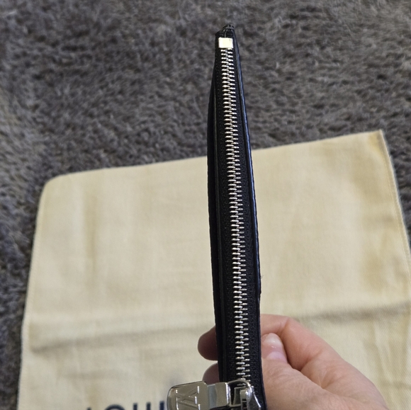 110% Authentic Louis Vuitton Taigarama Coin Card Holder Wallet Gray - Picture 6 of 12